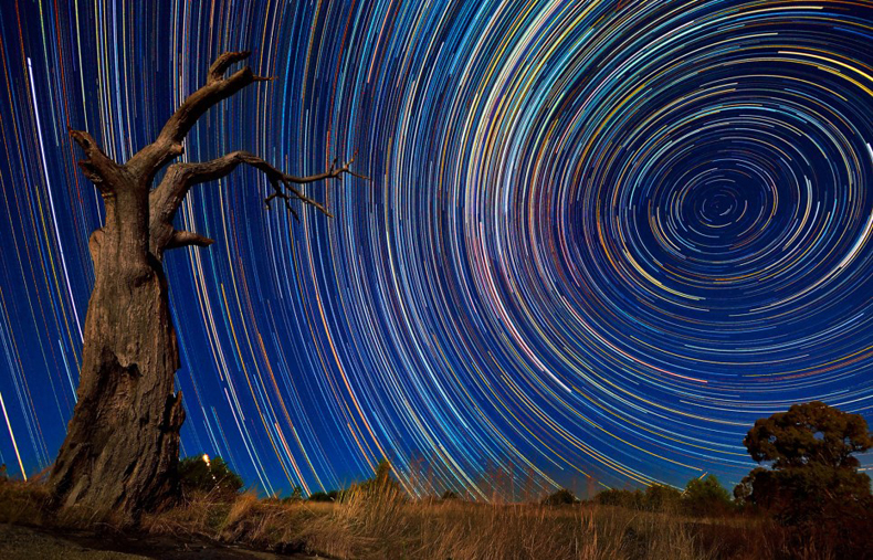 Amazing star trails in Australia