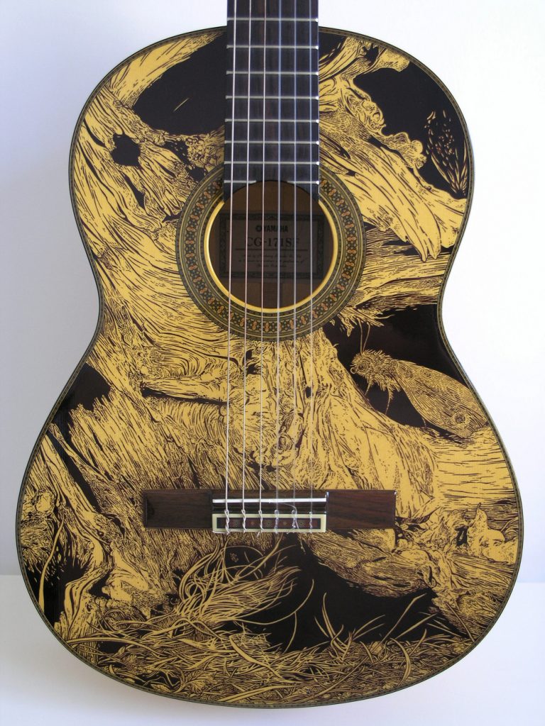 Drawings On Guitars / Patrick Fisher