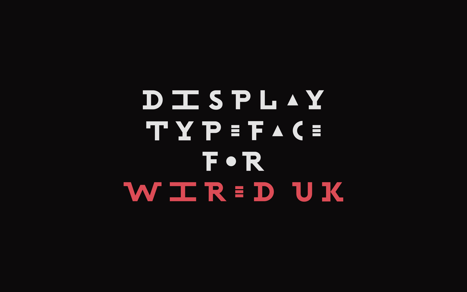Typeface for Wired / Sawdust